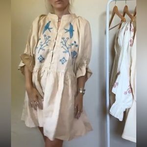 Sister Nettle Puff Sleeve Mini Dress, Size S-L